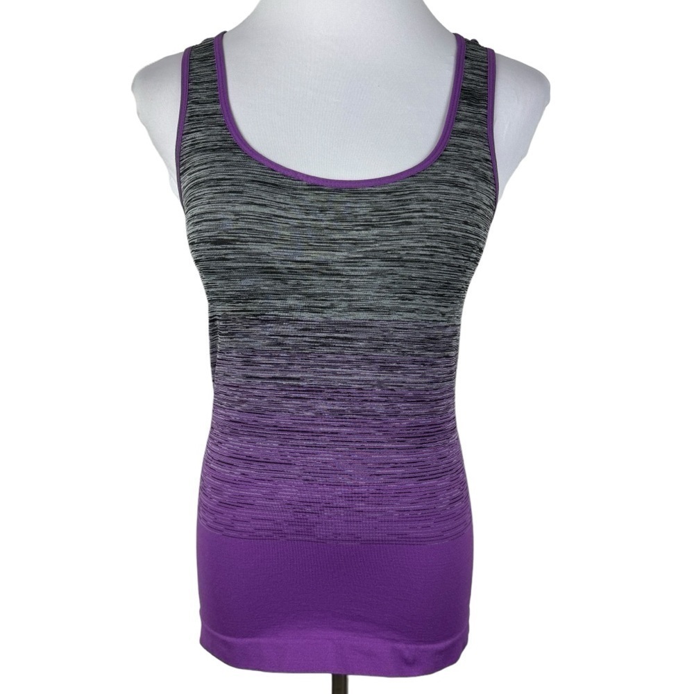 FC Athletic Sports Racerback Stretchy Tank Top Women's Regular Purple Gray‎